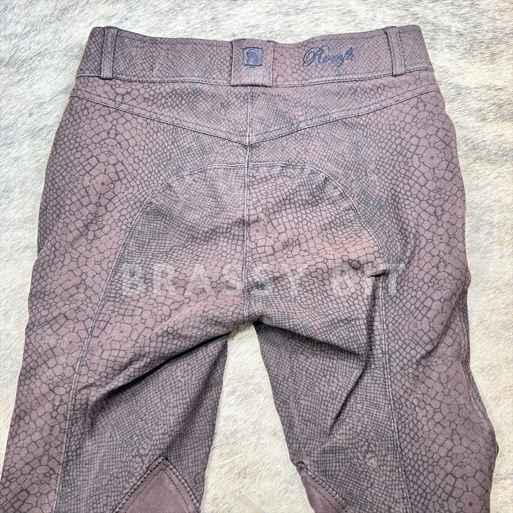 Romfh Snakeskin Pattern Knee Patch Riding Breeches - image 2